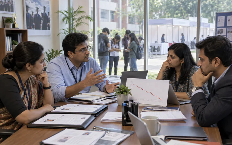 Case: a college's placement rate has fallen two years running