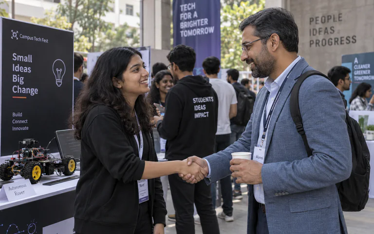 Four minutes with an alumnus at the campus tech fest