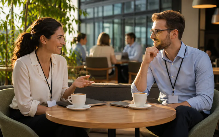 Coffee chat with a colleague